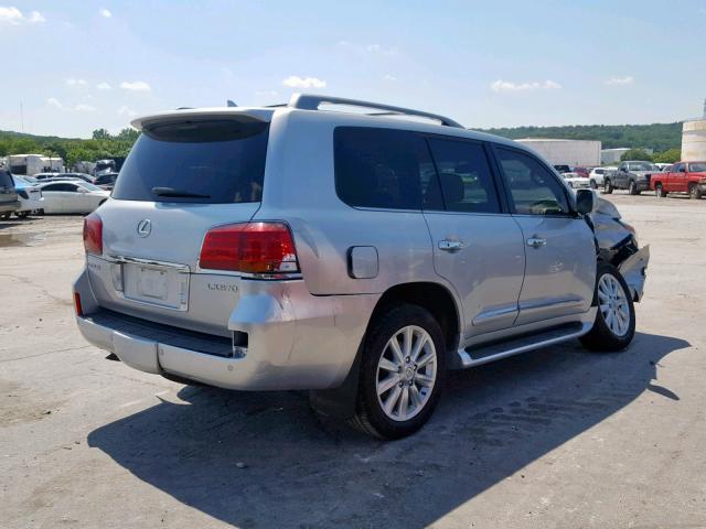 JTJHY00W684006659 - 2008 LEXUS LX 570 SILVER photo 4