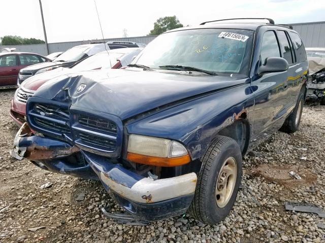 1B4HS28Y0XF615798 - 1999 DODGE DURANGO BLUE photo 2