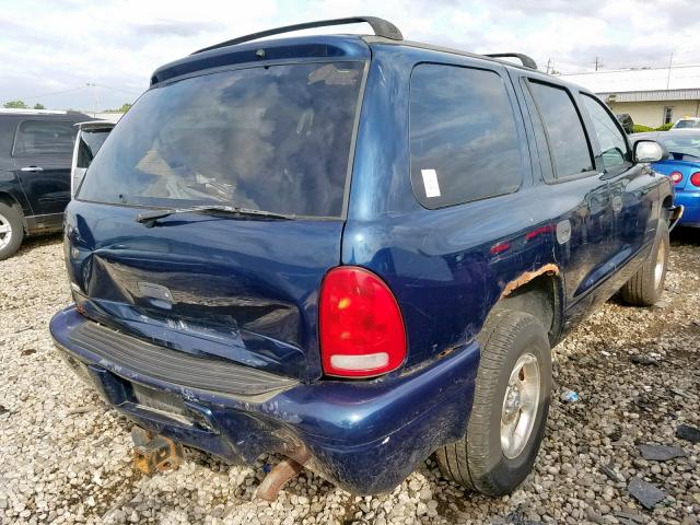 1B4HS28Y0XF615798 - 1999 DODGE DURANGO BLUE photo 4