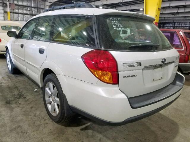 4S4BP61C677327595 - 2007 SUBARU LEGACY OUT WHITE photo 3