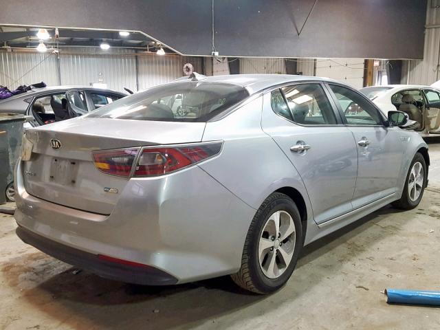 KNAGM4AD1E5076104 - 2014 KIA OPTIMA HYB SILVER photo 4