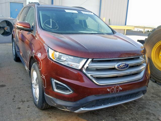 2FMTK4J86FBB48708 - 2015 FORD EDGE SEL ORANGE photo 1