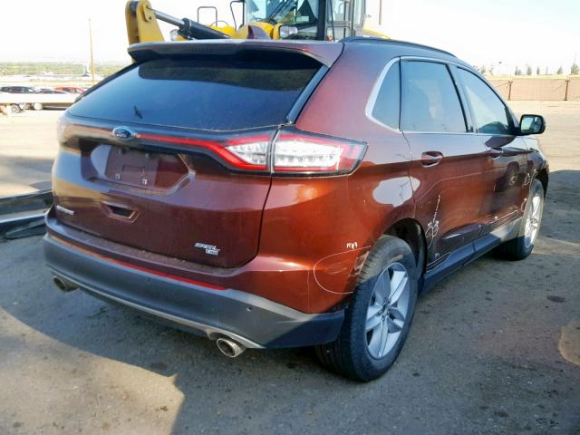 2FMTK4J86FBB48708 - 2015 FORD EDGE SEL ORANGE photo 4