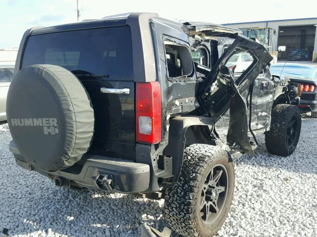 5GTDN13E878137031 - 2007 HUMMER H3 BLACK photo 4