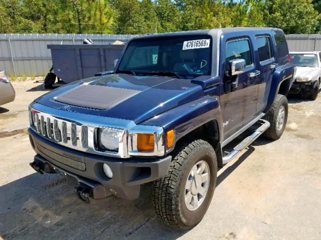 5GTDN13E078198664 - 2007 HUMMER H3 BLUE photo 2