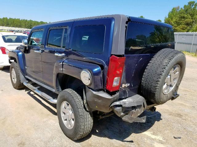 5GTDN13E078198664 - 2007 HUMMER H3 BLUE photo 3