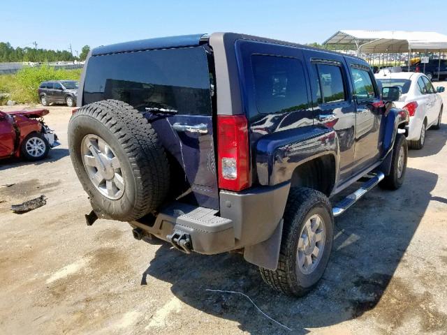 5GTDN13E078198664 - 2007 HUMMER H3 BLUE photo 4