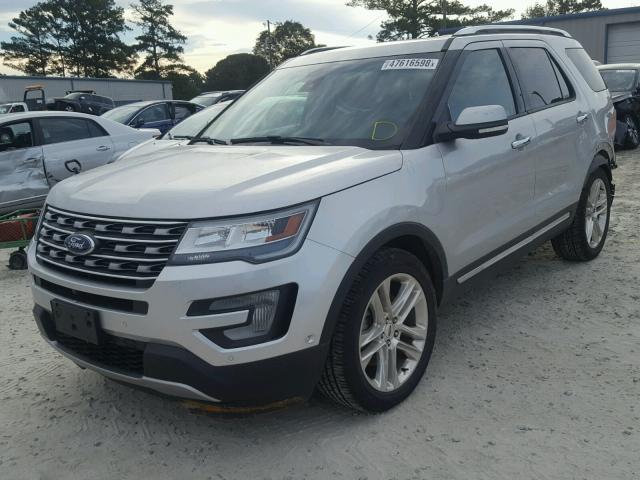 1FM5K8F89GGB31002 - 2016 FORD EXPLORER L SILVER photo 2