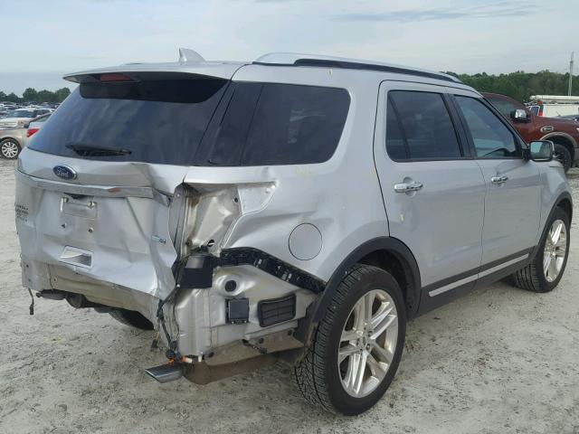 1FM5K8F89GGB31002 - 2016 FORD EXPLORER L SILVER photo 4