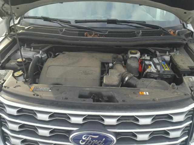 1FM5K8F89GGB31002 - 2016 FORD EXPLORER L SILVER photo 7