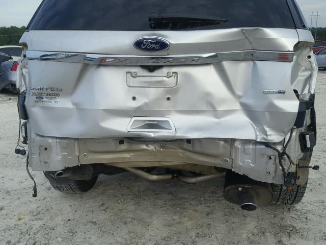 1FM5K8F89GGB31002 - 2016 FORD EXPLORER L SILVER photo 9