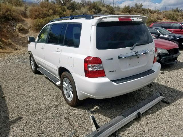 JTEEW21A060003928 - 2006 TOYOTA HIGHLANDER WHITE photo 3