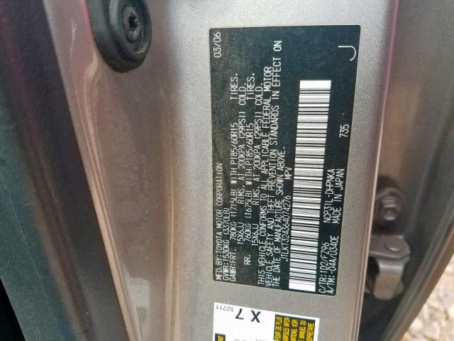 JTLKT324364074276 - 2006 TOYOTA SCION XB ვერცხლისფერი ფოტო 10