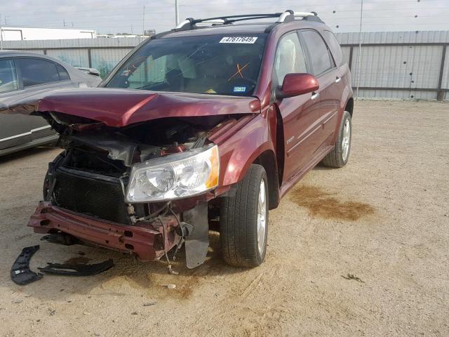 2CKDL637396239611 - 2009 PONTIAC TORRENT GX RED photo 2