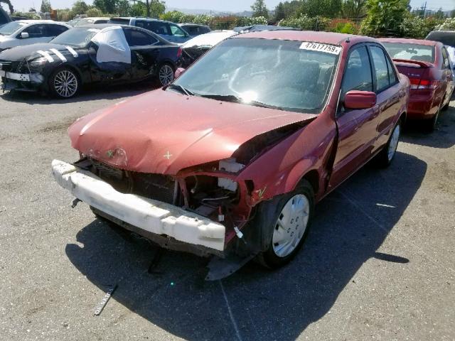 JM1BJ225120561207 - 2002 MAZDA PROTEGE DX RED photo 2