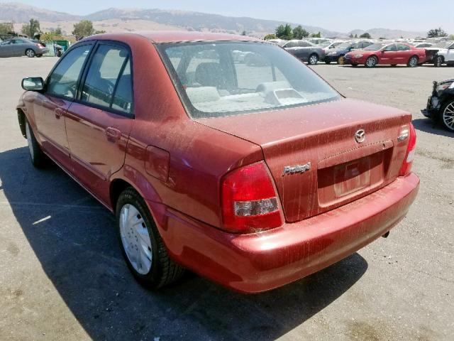 JM1BJ225120561207 - 2002 MAZDA PROTEGE DX RED photo 3