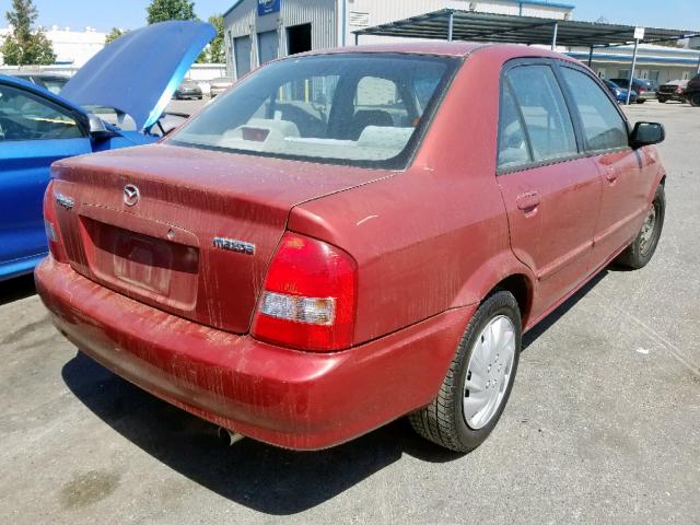 JM1BJ225120561207 - 2002 MAZDA PROTEGE DX RED photo 4