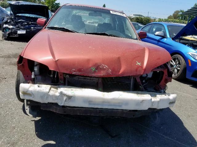 JM1BJ225120561207 - 2002 MAZDA PROTEGE DX RED photo 9