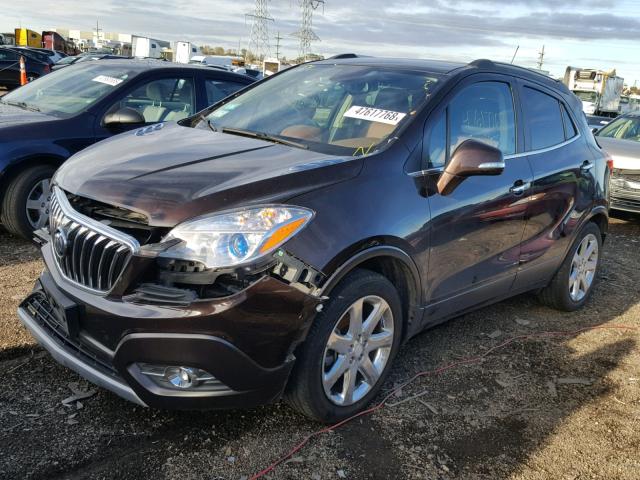 KL4CJCSB5FB035439 - 2015 BUICK ENCORE BROWN photo 2