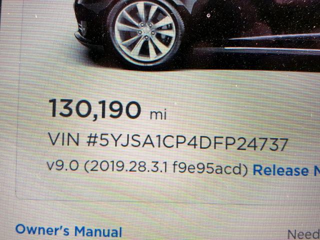 5YJSA1CP4DFP24737 - 2013 TESLA MODEL S أسود صورة 8