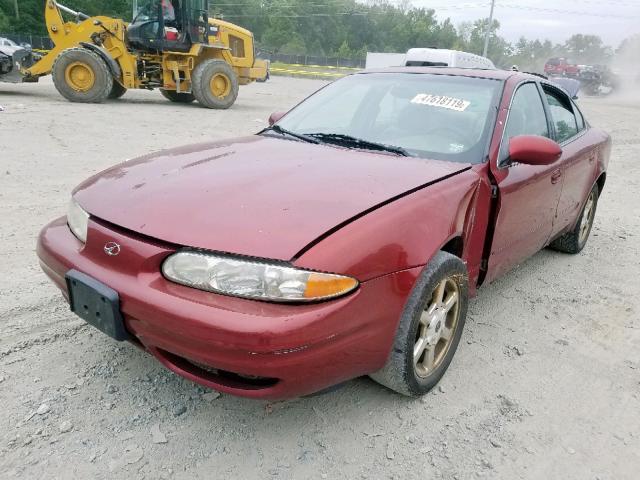 1G3NF52E31C149545 - 2001 OLDSMOBILE ALERO GLS RED photo 2