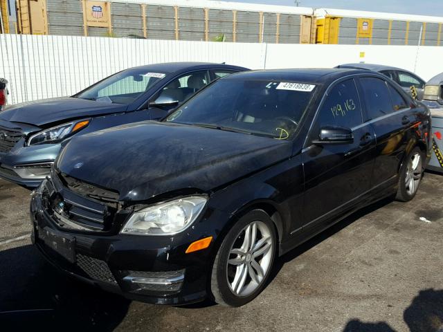 WDDGF4HB5EA960576 - 2014 MERCEDES-BENZ C 250 BLACK photo 2