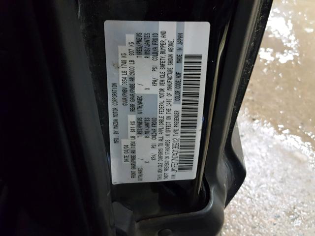 JM1FE17N740136912 - 2004 MAZDA RX8 BLACK photo 10