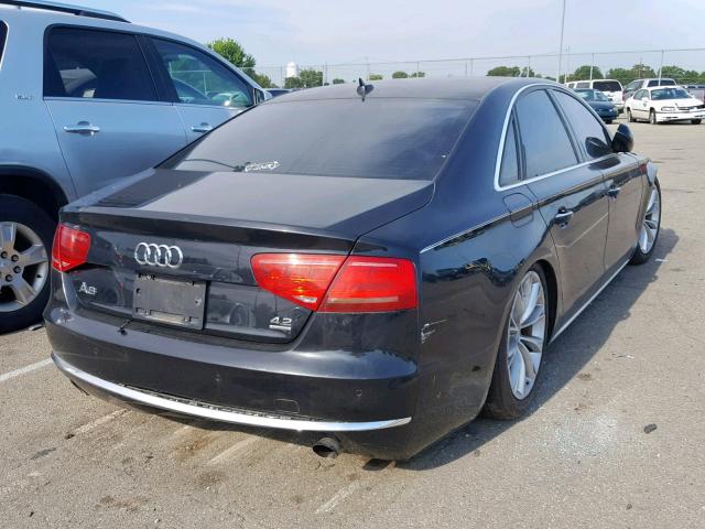 WAUAVAFD9BN025486 - 2011 AUDI A8 QUATTRO BLACK photo 4