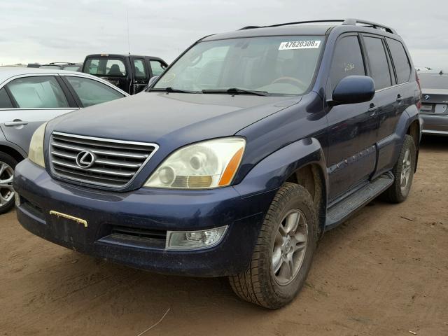 JTJBT20X530006337 - 2003 LEXUS GX 470 BLUE photo 2