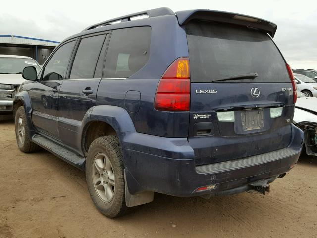 JTJBT20X530006337 - 2003 LEXUS GX 470 BLUE photo 3