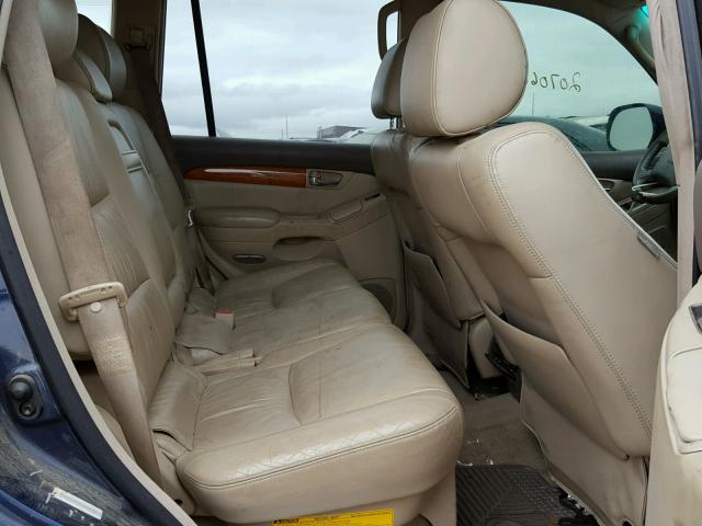 JTJBT20X530006337 - 2003 LEXUS GX 470 BLUE photo 6