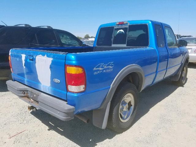 1FTZR15X9WPA06789 - 1998 FORD RANGER SUP BLUE photo 4