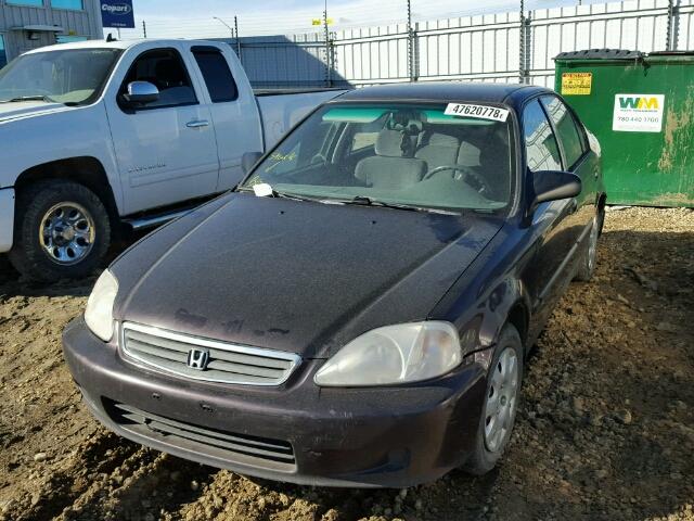 2HGEJ6616YH930712 - 2000 HONDA CIVIC BASE Bənövşəyi foto 2