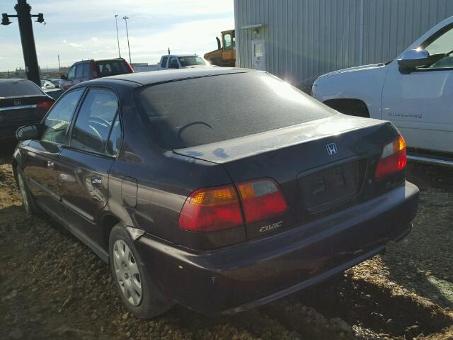 2HGEJ6616YH930712 - 2000 HONDA CIVIC BASE Bənövşəyi foto 3