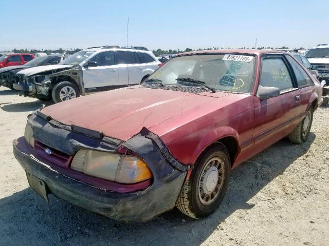 1FACP41M7PF199059 - 1993 FORD MUSTANG LX RED photo 2