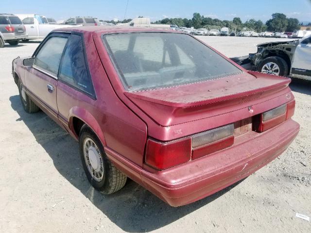 1FACP41M7PF199059 - 1993 FORD MUSTANG LX RED photo 3