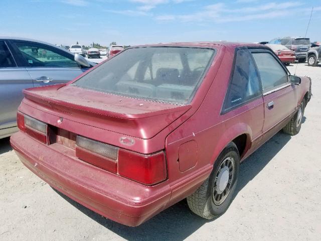 1FACP41M7PF199059 - 1993 FORD MUSTANG LX RED photo 4
