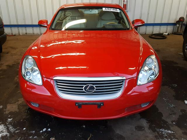 JTHFN48Y640050547 - 2004 LEXUS SC 430 RED photo 9