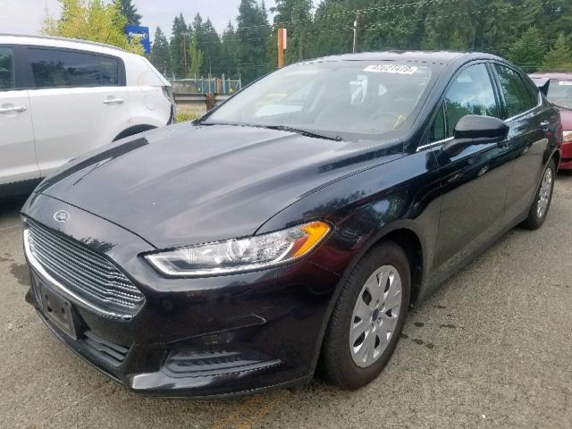 3FA6P0G7XDR372773 - 2013 FORD FUSION S BLACK photo 2