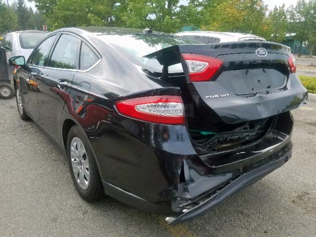 3FA6P0G7XDR372773 - 2013 FORD FUSION S BLACK photo 3