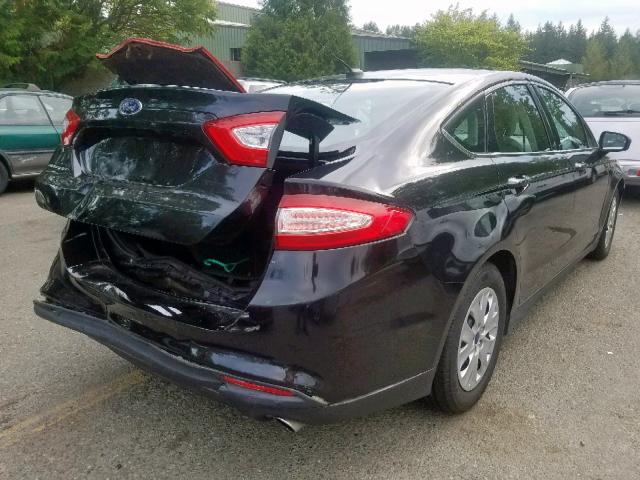 3FA6P0G7XDR372773 - 2013 FORD FUSION S BLACK photo 4