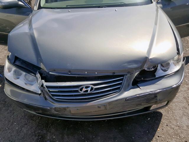 KMHFC46F77A240263 - 2007 HYUNDAI AZERA SE GRAY photo 7