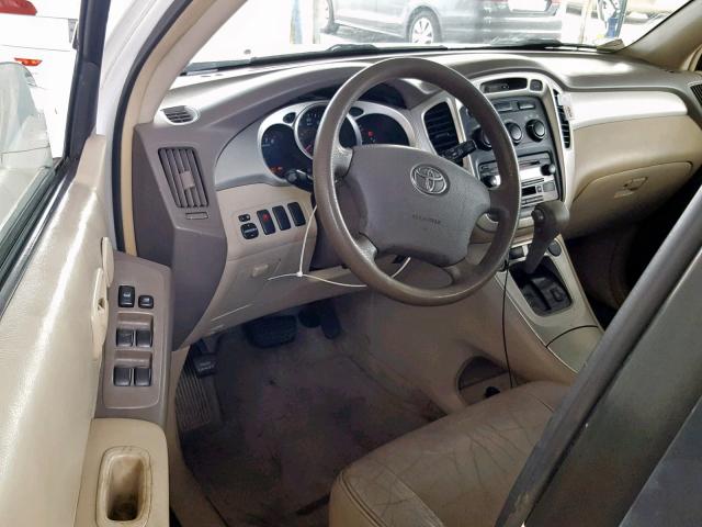 JTEGD21A740088181 - 2004 TOYOTA HIGHLANDER WHITE photo 9