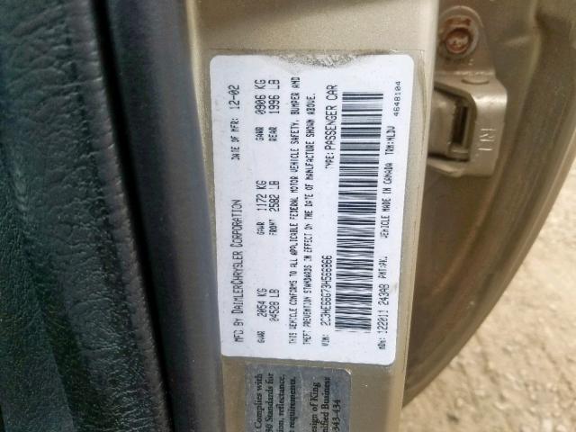 2C3HE66G73H566866 - 2003 CHRYSLER 300M GOLD photo 10