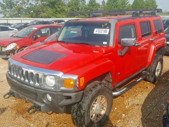 5GTDN136X68203599 - 2006 HUMMER H3 RED photo 2