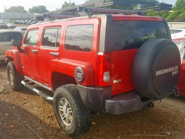 5GTDN136X68203599 - 2006 HUMMER H3 RED photo 3