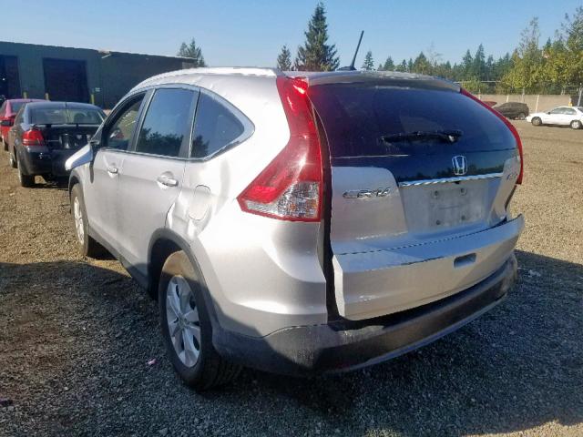 5J6RM4H76EL061289 - 2014 HONDA CR-V EXL SILVER photo 3