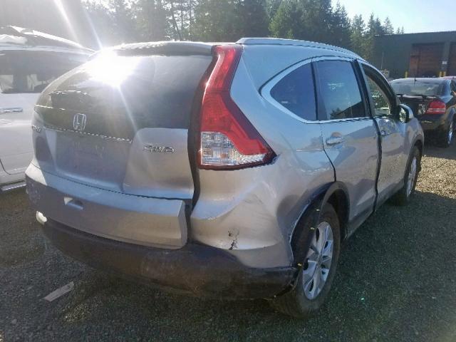 5J6RM4H76EL061289 - 2014 HONDA CR-V EXL SILVER photo 4