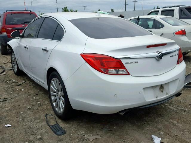 2G4GS5EV1D9181031 - 2013 BUICK REGAL PREM WHITE photo 3