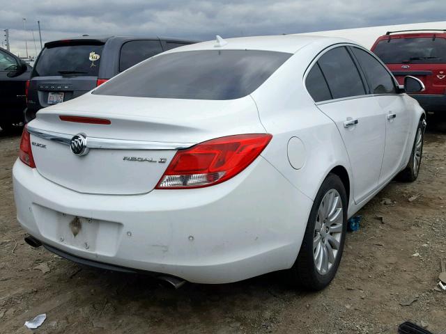 2G4GS5EV1D9181031 - 2013 BUICK REGAL PREM WHITE photo 4